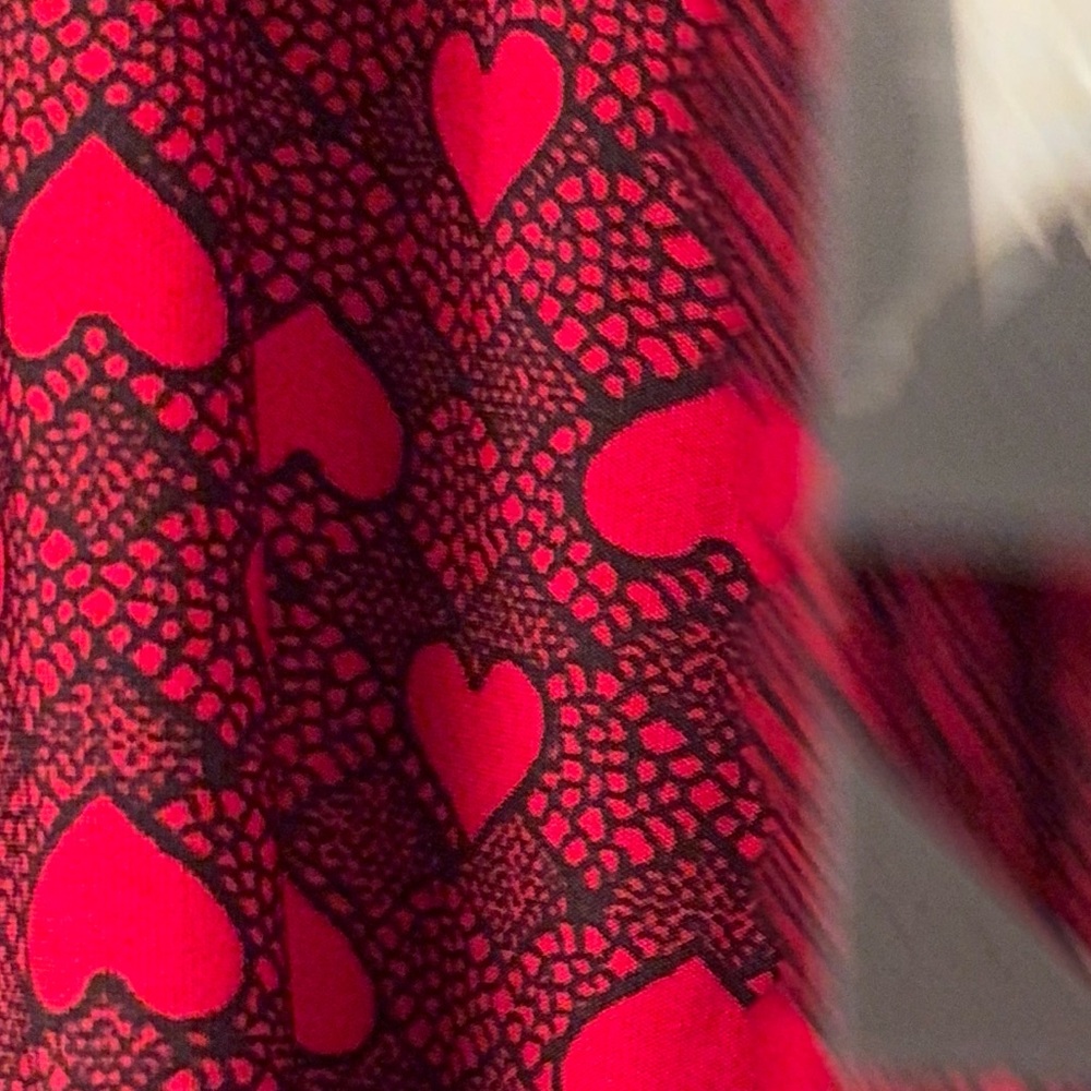 Heart Patterned Red Women's Robe - Picture 9 of 10
